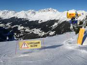 Hinweis auf der Piste