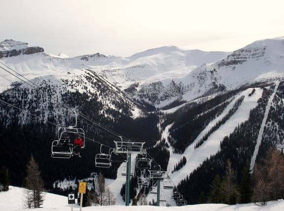 Abfahrten auf der Rückseite von Lake Louise