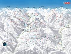 Pistenplan Saalbach Hinterglemm Leogang Fieberbrunn (Skicircus)