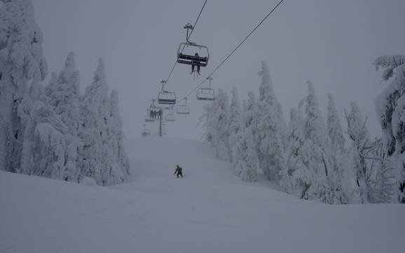 Skifahren in der Cascade Range