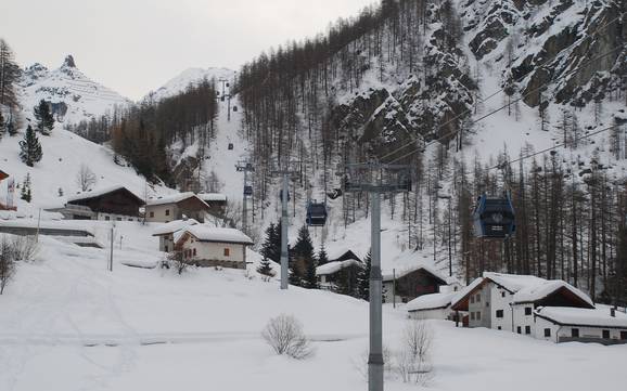 Vercelli: beste Skilifte – Lifte/Bahnen Alagna Valsesia/Gressoney-La-Trinité/Champoluc/Frachey (Monterosa Ski)