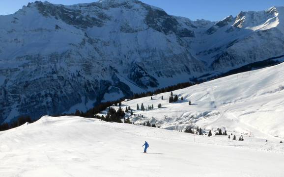 Glarus: Größe der Skigebiete – Größe Elm im Sernftal