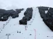 Blick auf die Pisten Cougar, Holy Land und Exhibition