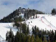Blick auf das Skigebiet Kläppen
