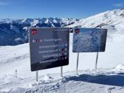 Pistenausschilderung am Zettersfeld
