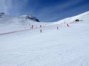 Überaus breite Abfahrt am Col Rodella