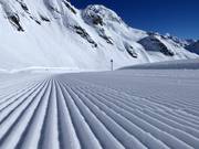 Sehr gute Pistenpräparierung im Skigebiet Lauchernalp