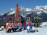 Schirmbar im Skigebiet