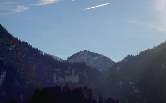 Größter Höhenunterschied in den Ammergauer Alpen (Gebirge) – Skigebiet Tegelberg – Schwangau