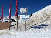 Ausschilderung an der Mittelstation