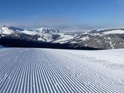 Erstklassige Pistenpräparierung am Mont de Sëura