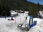 Übungsgelände mit Förderband bei Bunderishka Polyana