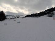 Anfängergelände oberhalb von Megève an der Bergstation Chamois