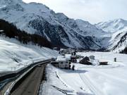 Das Dorf Sulden am Ortler