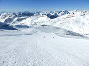 Rote Piste am Gletscher Jet
