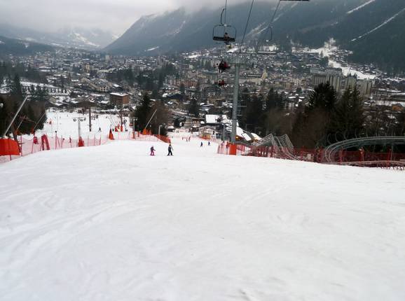 Das Skigebiet Les Planards startet direkt in Chamonix