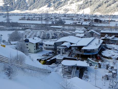 Nationalpark-Region Hohe Tauern: Anfahrt in Skigebiete und Parken an Skigebieten – Anfahrt, Parken Zillertal Arena – Zell am Ziller/Gerlos/Königsleiten/Hochkrimml