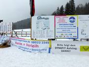 Infotafel am Skigebiet