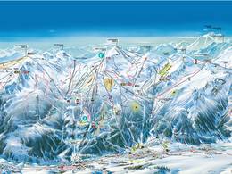 Pistenplan Serre Chevalier – Briançon/Chantemerle/Villeneuve-la-Salle/Le Monêtier-les-Bains