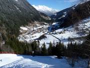 Blick auf die Unterkünfte in See