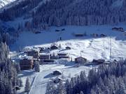 Blick auf die Unterkünfte Vergalden