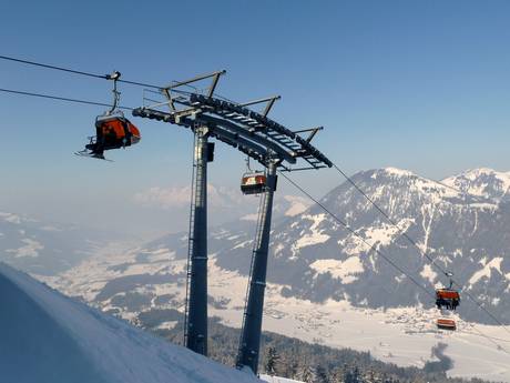 Loferer und Leoganger Steinberge: beste Skilifte – Lifte/Seilbahnen Buchensteinwand (Pillersee) – St. Ulrich am Pillersee/St. Jakob in Haus/Hochfilzen
