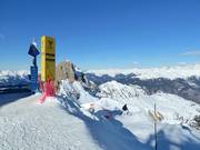Start der Couloirs am Saulire 2740 m