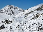 Blick zu den Verbindungsbahnen Flexenbahn und Trittkopf