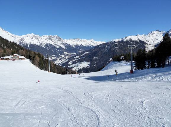 Blick über das Skigebiet Speikboden