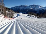 Frisch präparierte Piste