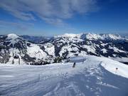 Blick von Westendorf auf Brixen im Thale und den Wilden Kaiser