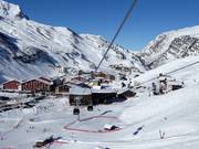 Blick auf das Hoteldorf Zürs