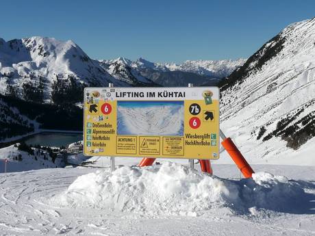 Sellraintal: Orientierung in Skigebieten – Orientierung Kühtai
