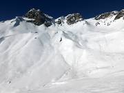 Ungesicherter freier Skiraum an der Pleusbahn