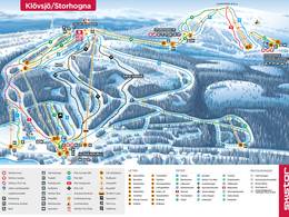 Pistenplan Klövsjö/Storhogna