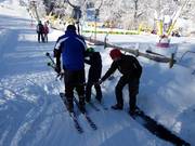 Engagiertes Personal an den Anfängerliften