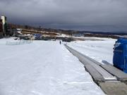 Förderband an der Talstation der Gondelbahn