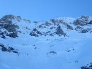 Blick auf die extremen Freeridegebiete am Savin Kuk