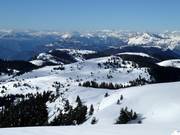 Blick vom Costa d´Agra über das Skigebiet