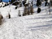 Tiefschneegebiet am Sessellift Lombarde