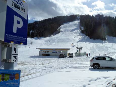 Kufsteinerland: Anfahrt in Skigebiete und Parken an Skigebieten – Anfahrt, Parken Tirolina (Haltjochlift) – Hinterthiersee