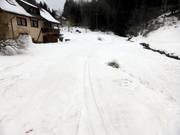 Endpunkt des Fern-Ski-Wanderwegs Schonach-Belchen in Multen