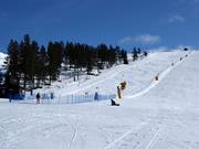 Rennstrecke an der Abfahrt Västbacken