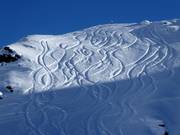 Start der Variantenabfahrt Nidla