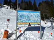Pistenplan im Skigebiet