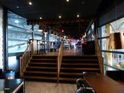 Blick auf die Pisten vom Skicafe