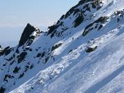 Extreme ungesicherte Hänge an der Sesselbahn Laleto 2