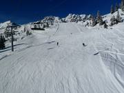 Abfahrt an der Glattjochbahn