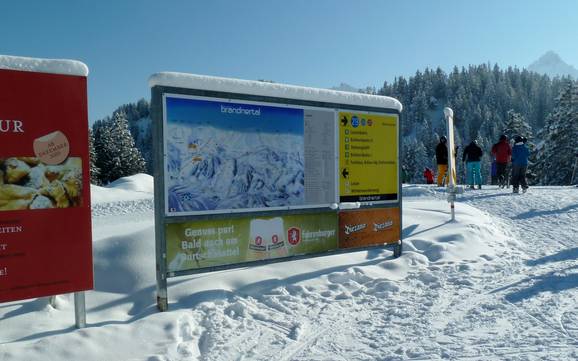 Walgau: Orientierung in Skigebieten – Orientierung Brandnertal – Brand/Bürserberg