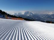 Sehr gute Pistenpräparierung am Patscherkofel